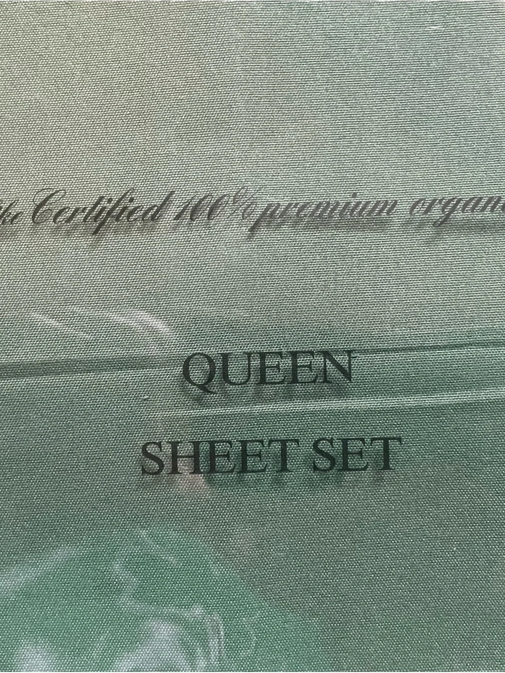 Queen Sheet Set in Green - 2000 Organic Cotton